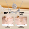 925 Sterling Silver Four-leaf Clover One Ornament Two-leaf Necklace Elegant Tassel Pendant Collarbone Chain Birthday Tanabata For Girlfriend