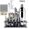 Stainless Steel Cocktail Shaker Full Set Oval Cocktail Mixing Tools Acrylic Mixing Set Bar Decanting Shake